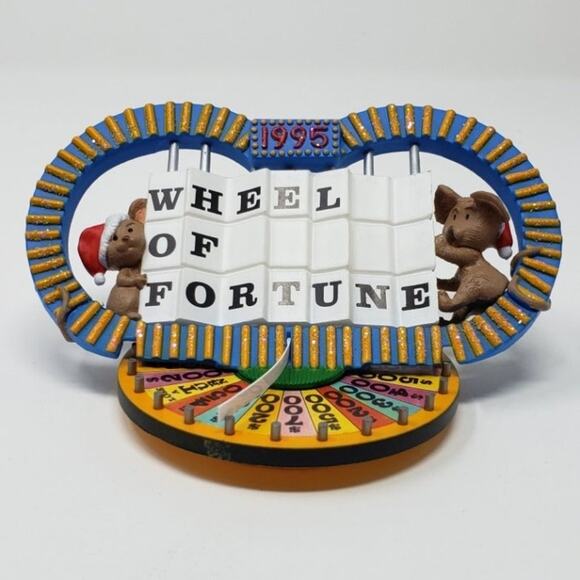 1995 hallmark wheel of fortune Handcrafted Keepsake Christmas Holiday ornament - Picture 5 of 7